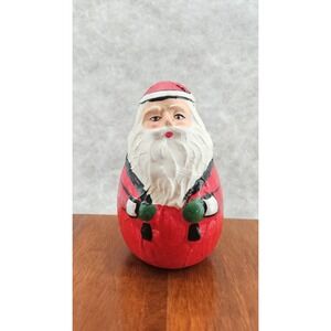 Vintage Paper Mache‎ Santa Clause With Sack Of Toys Figure 5.5" Tall Taiwan